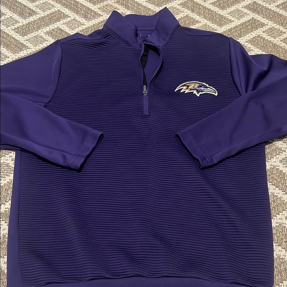 Men's Purple Quarter-Zip Sweater Baltimore Ravens